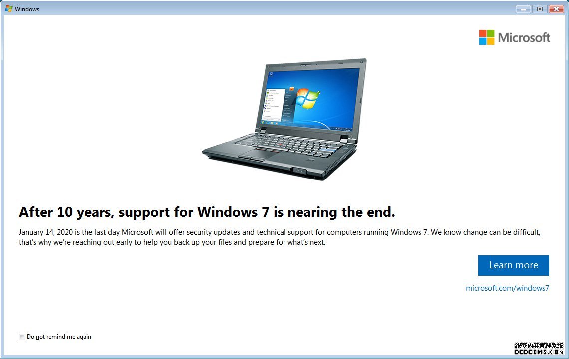 Windows 7 生命周期将结束,微软:快换 Windows 10
